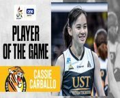 UAAP Player of the Game Highlights: Cassie Carballo orchestrates UST's demolition of NU from shrenu nu