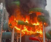 The situation in Gothenburg, Sweden, took a dire turn, and flaming proof of it is showcased in this video. &#60;br/&#62;&#60;br/&#62;The footage portrays the devastating state of the Oceana water park after it caught fire due to multiple explosions.&#60;br/&#62;&#60;br/&#62;Initially, emergency personnel faced challenges accessing certain areas due to the risk of structural collapse. Their primary focus was containing the blaze to prevent it from engulfing neighboring buildings. &#60;br/&#62;&#60;br/&#62;&#92;