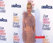 https://www.maximotv.com &#60;br/&#62;B-roll footage: Zoe Lister-Jones on the blue carpet at the 39th annual Film Independent Spirit Awards on Sunday, February 25, 2024, at 1550 Pacific Coast Highway, Lot 1, North Santa Monica, California, USA. The Spirit Awards are Film Independent’s largest annual celebration, making year-round programming for filmmakers and film-loving audiences possible while amplifying the voices of independent storytellers and celebrating their diversity, originality, and uniqueness of vision. This video is only available for editorial use in all media and worldwide. To ensure compliance and proper licensing of this video, please contact us. ©MaximoTV