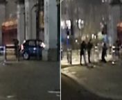 Watch: Moment car driven into Buckingham Palace gates as loud bang heard from sex into v