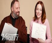 Yorgos Lanthimos and Emma Stone put their friendship to the test answering questions to see just how well they know each other. From the number of tattoos Emma has to Yorgos&#39; worst fear, watch to see who knows the other best!