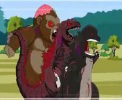 Godzilla &amp; Kong vs Zombie Werewolf