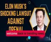 #trendingnews #elonmusknews&#60;br/&#62;&#60;br/&#62;Elon_Musk&#39;s_Shocking_Lawsuit&#60;br/&#62;Elon Musk started the week by posting testily on X about his struggles to set up a new laptop running Windows. He ended it by filing a lawsuit accusing OpenAI of recklessly developing human-level AI and handing it over to Microsoft.&#60;br/&#62;To watch more trending news subscribe to our channel and click thumb on the like button for our motivation.Thanks a lot.