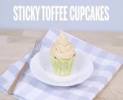 Sticky toffee cupcakes take the classic flavours of a sticky toffee pudding and reinvent them in bitesize form. The cake mix is made with sweet and sticky dates, just like a classic sticky toffee pudding should be. The cupcakes are topped with a salted caramel buttercream for an extra indulgent feeling.