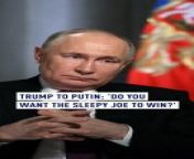 In a recent interview, President Vladimir Putin reiterated Russia&#39;s stance on #election interference in the upcoming U.S. elections.&#60;br/&#62;&#60;br/&#62;He also revealed former President Trump once scolded him for showing sympathy towards now #President Biden.&#60;br/&#62;&#60;br/&#62;#Russia #Putin #Biden #Trump #presidentialelection