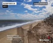 Residents spent &#36;600,000 to dump a 16,000-ton sand dune in front of their beachfront homes in Salisbury Beach, Massachusetts, before a storm washed most of it away.