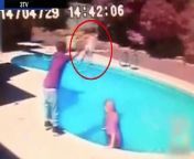 May 18, 2014 - An Arizona father is in jail after security camera footage showed him tossing his 23-month old daughter into the family pool to &#39;teach her a lesson.&#92;