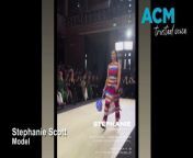 Allansford model Stephanie Scott took to the catwalk during Melbourne Fashion Week.