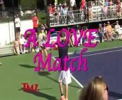 During a celebrity tennis match, the Biebs played on the same team as a super hot tennis star. Could they be a new couple?
