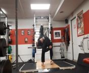 Bent Pressing 90lb-L &amp; 115lb-R of Hamptons the hard way! The grip plates are MUCH HARDER than Waiter&#39;s Style with a 100lb plate. Maybe it&#39;s time to get a 100lb Grip Plate or two? Hmmmm. This type of Bent Press puts the elbow in EXTREME Extension, so go slowly, warm-up plenty and get ready for a heck of a contraction on one side of the arm and a heck of a stretch on the other side! God Bless! &#60;br/&#62;&#92;