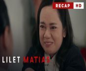 Aired (April 4, 2024): Lilet (Jo Berry) has finally achieved her dream of becoming a lawyer to clear her Tinang Ces’ (Glenda Garcia) name.&#60;br/&#62;