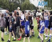 WATCH: Check out the action from the free Wiradjuri Aboriginal Rivers&#39; rugby event at Morse Park, where Bathurst kids got to perfect their skills with professional players including Latrell Mitchell and Jesse Ramien.