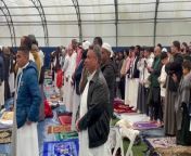 Hundreds of people joined together inside the Platt Lane Sports Complex at Platt Fields Park today to mark the end of Ramadan celebrating Eid al-Fitr called Eid In The Park 2024.