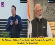 Tesla CEO Elon Musk is all set to meet Prime Minister Narendra Modi in in India. Musk will visit India later this month for the meeting, as reported by Reuters. Confirming the reports, Musk wrote on X, “Looking forward to meeting with Prime Minister Narendra Modi in India.” As reported by Reuters, Musk’s visit relates to the potential announcement regarding Tesla&#39;s investment plans and the opening of a new factory in the country. The billionaire will meet Prime Minister Modi tentatively on April 22 in New Delhi, the report said. Musk is also expected to disclose details about Tesla&#39;s plans for India during his visit. Watch the video to know more.&#60;br/&#62;