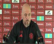 Manchester United boss Erik Ten Hag praised Coventry boss Mark Robins for the work he&#39;s done at the club ahead of their FA Cup semi-final and believes the Sky Blues will be a dangerous opponent&#60;br/&#62;Carrington, Manchester, UK