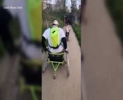 A dad is training to do the London Marathon in a wheelchair in honour of his daughter