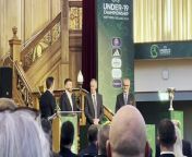 Northern Ireland manager Michael O&#39;Neill and ex-Leeds United and Northern Ireland midfielder Stuart Dallas speak ahead of the UEFA European Under-19 Championship draw at Titanic Museum in Belfast.