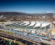 Belfast Grand Central Station, Northern Ireland&#39;s flagship infrastructure project, continues to progress at pace and is set to open to the public this autumn. &#60;br/&#62;The internal fit out is well underway, alongside work to the bus stands, rail platforms, track and signalling infrastructure.