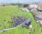 Drone footage has captured the congregation of fans who are eagerly waiting for the celebrations to start. &#60;br/&#62;&#60;br/&#62;Video: Marcin Jedrysiak