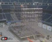 Bernabéu preparing the stage for Taylor Swift from stage bhojpuri sex dance