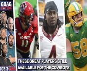 The Cowboys have their OT of the future in Tyler Guyton, but there are plenty of good players left on the board to be had in Rounds 2 and 3 of the NFL Draft. Broaddus &amp; Wolchuk go over their best available players left in the video above.