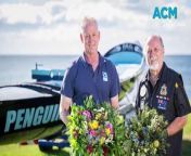 Penguin RSL sub-branch president Graham Deacon and Penguin SLSC&#39;s Dean Dunham explain the Anzac Day row tradition. Video by Laura Smith