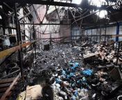 Scenes inside Global Metal Finishers, Wolverhampton after it suffered a huge fire.