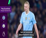 Manchester City manager Pep Guardiola gave an update on Erling Haaland&#39;s fitness ahead of Thursday&#39;s game.