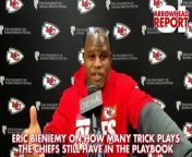 Kansas City Chiefs offensive coordinator Eric Bieniemy explains that the Chiefs still have plenty of trick plays left in the playbook after using two against the Baltimore Ravens on Monday Night Football.