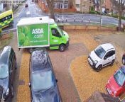 Delivery driver flattens garden wall and then drives off! from delivery by baby