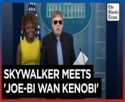 &#39;Star Wars&#39; legend Mark Hamill gives Biden The Force for elections&#60;br/&#62;&#60;br/&#62;Joe Biden faces a tough reelection battle this November, but for one day at least The Force was with him, after legendary &#39;Star Wars&#39; actor Mark Hamill made a surprise visit to the White House to meet the US president. Hamill, 72, who played the powerful Jedi knight Luke Skywalker in the film series and is a vocal Democratic Party supporter, jokes that he asked Biden if he could call him &#92;