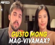 Vivamax stars Christine Bermas and Nico Locco share important advice to those who want to be part of Vivamax.&#60;br/&#62;&#60;br/&#62;#NicoLocco #ChristineBermas #Vivamax&#60;br/&#62;&#60;br/&#62;Producer: Rommel Llanes&#60;br/&#62;Edit: Khym Manalo&#60;br/&#62;&#60;br/&#62;Subscribe to our YouTube channel! https://www.youtube.com/PEPMediabox&#60;br/&#62;&#60;br/&#62;Know the latest in showbiz at http://www.pep.ph&#60;br/&#62;&#60;br/&#62;Follow us! &#60;br/&#62;Instagram: https://www.instagram.com/pepalerts/ &#60;br/&#62;Facebook: https://www.facebook.com/PEPalerts &#60;br/&#62;Twitter: https://twitter.com/pepalerts&#60;br/&#62;&#60;br/&#62;Visit our DailyMotion channel! https://www.dailymotion.com/PEPalerts&#60;br/&#62;&#60;br/&#62;Join us on Viber: https://bit.ly/PEPonViber&#60;br/&#62;&#60;br/&#62;Watch us on Kumu: pep.ph