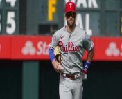 Bryce Harper Shines Bright with Three Home Runs and Six RBIs from new xxx six girl and colle
