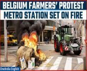 Amidst the return of farmers to Brussels for the third time in two months to protest against the European agricultural policy, tensions escalated briefly, leading to outbreaks of hostility and fires across the capital&#39;s EU district, including within a metro station. The demonstration on Tuesday witnessed the ignition of hay bales and the spraying of manure across the streets in the Schuman area. Additionally, the stairs at the Maelbeek underpass were swiftly obstructed as hay and debris were hurled down and subsequently set ablaze by the protesting farmers. &#60;br/&#62; &#60;br/&#62;#BelgiumFarmers #Protest #BrusselsMetro #Fire #Demonstration #AgriculturalPolicy #PublicSafety #TrafficDisruption #EUProtest #CivilUnrest&#60;br/&#62;~HT.178~PR.152~ED.194~GR.124~