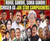 The Indian National Congress (INC) unveiled the list of 27 star campaigners on Saturday for the Jammu and Kashmir region. Among them are notable figures such as party president Mallikarjun Kharge, Sonia Gandhi, Rahul Gandhi, and Priyanka Gandhi Vadra. These influential leaders are set to spearhead the party&#39;s campaign efforts in Jammu and Kashmir during the upcoming Lok Sabha elections, which are slated to take place across five phases. The comprehensive list of star campaigners for the parliamentary elections in Jammu and Kashmir was formally presented by INC general secretary KC Venugopal to the Secretary of the Election Commission of India. &#60;br/&#62; &#60;br/&#62;#LSPolls2024 #RahulGandhi #SoniaGandhi #CongressCampaign #JammuAndKashmir #ElectionCampaign #PoliticalLeaders #CongressParty #VoteForChange #DemocraticProcess &#60;br/&#62; &#60;br/&#62;&#60;br/&#62;~HT.97~PR.152~ED.194~