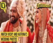 Katrina Kaif and Vicky Kaushal are officially married. They tied the knot at Hotel Six Senses, Fort Barwara, in Sawai Madhopur, Rajasthan on 9 December. The bride and the groom both stunned in Sabyasachi for the wedding ceremony. The duo took to Instagram to share their wedding photos. &#60;br/&#62;&#60;br/&#62;Watch the video for more.