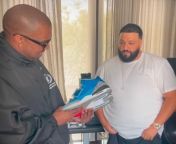 https://www.hip-hopvibe.com Kanye left Miami on Saturday, but before he left, Khaled presented him with a very cool gift. While in the studio, Khaled gave Ye a pair of his rare Father Of Asahd custom Air Jordan 3 sneakers. Khaled noted that there was also 100 of those available, in the world.&#60;br/&#62;&#60;br/&#62;https://www.hip-hopvibe.com/news/dj-khaled-gifts-kanye-west-air-jordan-3-father-of-asahd-sneakers&#60;br/&#62;&#60;br/&#62;https://www.facebook.com/hiphopvibe1&#60;br/&#62;https://www.twitter.com/hiphopvibe1&#60;br/&#62;https://www.instagram.com/hiphopvibetv&#60;br/&#62;