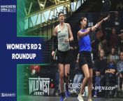 Check out the highlights from round two of the women&#39;s draw in the 2022 Manchester Open.&#60;br/&#62;&#60;br/&#62;00:00 [3] Georgina Kennedy (ENG) v Tze Lok Ho (HKG)&#60;br/&#62;04:21 [7] Emily Whitlock (WAL) v Emilia Soini (FIN)&#60;br/&#62;09:02 [2] Joelle King (NZL) v Sana Ibrahim (EGY)&#60;br/&#62;13:11 Yathreb Adel (EGY) v [1] Sarah-Jane Perry (ENG)&#60;br/&#62;&#60;br/&#62;Watch LIVE and VOD on Squash TV&#60;br/&#62;https://psaworldtour.com/tv/live?YouTube&#60;br/&#62;&#60;br/&#62;Subscribe Today on Youtube for all our updates &#60;br/&#62;http://www.youtube.com/subscription_center?add_user=psasquashtv&#60;br/&#62;&#60;br/&#62;Website: https://psaworldtour.com&#60;br/&#62;Facebook: https://www.facebook.com/PSAworldtour&#60;br/&#62;Twitter: @SquashTV @PSAWorldTour&#60;br/&#62;Instagram: @psaworldtour&#60;br/&#62;PSA Foundation: http://psafoundation.com&#60;br/&#62;&#60;br/&#62;#Squash #PSAWorldTour