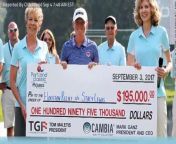 CNN has reported that Stacy Lewis won her first LPGA tournament since 2014, but Lewis wasn&#39;t in a hurry to pocket the &#36;195,000 prize money.