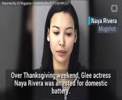 Over Thanksgiving weekend, Glee actress Naya Rivera was arrested for domestic battery. &#60;br/&#62;Rivera was charged with hitting her husband Ryan Dorsey in a dispute over their 2-year-old son Josey.