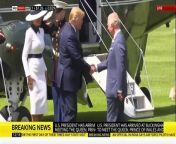 S President Donald Trump and First Lady Melania Trump have arrived at Buckingham Palace.