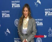https://www.maximotv.com &#60;br/&#62;B-roll footage: Seagrass&#39; actors Ally Maki and Remy Marthaller with Meredith Hama-Brown (Director), Ken Stewart (Editor) and Norm Li (Cinematography) on the red carpet at the 39th Annual Santa Barbara International Film Festival &#39;Outstanding Directors Award&#39; on Monday, February 12, 2024, at the Arlington Theater in Santa Barbara, California, USA. This video is only available for editorial use in all media and worldwide. To ensure compliance and proper licensing of this video, please contact us. ©MaximoTV