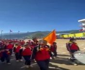 Nepali national song was sung and actedby school children on the occasion of special program in rural school of Nepal. Adopted from tik tok clip.