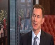 Jeremy Hunt on UK going into recession