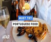 What is Portuguese food like? And what are some of the foods you can’t miss when visiting this little European country? Whether you’re planning a trip there soon or just curious about this country’s cuisine, join us as we show you a few of the most essential Portuguese foods to try while you’re there. Of course, this is only a few of the dishes you should try — for even more, read the full article on afar.com: https://rebrand.ly/nm2v90i&#60;br/&#62;&#60;br/&#62;----&#60;br/&#62;CONNECT WITH AFAR&#60;br/&#62;Afar.com is a digital and print magazine that publishes travel tips, guides, news, and stories: https://www.afar.com&#60;br/&#62;&#60;br/&#62;Get updates on the latest articles, travel news, and more from AFAR by signing up for the AFAR newsletter: https://afar.com/newsletters&#60;br/&#62;&#60;br/&#62;Follow AFAR on Facebook: https://www.facebook.com/AfarMedia&#60;br/&#62;Follow AFAR on Twitter: https://twitter.com/afarmedia&#60;br/&#62;Follow AFAR on Instagram: https://www.instagram.com/afarmedia&#60;br/&#62;Follow AFAR on Pinterest: https://www.pinterest.com/afarmedia&#60;br/&#62;&#60;br/&#62;----&#60;br/&#62;CREDITS&#60;br/&#62;&#60;br/&#62;Claudia Cardia - Video Editor&#60;br/&#62;Jessie Beck - AFAR Producer&#60;br/&#62;Elizabeth See - Designer&#60;br/&#62;Sarika Bansal - Editorial Director&#60;br/&#62;Michelle Heimerman - Photo Editor&#60;br/&#62;Chloe Arrojado&#60;br/&#62;&#60;br/&#62;MUSIC&#60;br/&#62;&#92;