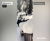A Bear Valley, California, resident said the area received up to 159 inches of snow as of Feb. 20, with more snow heading their way. Here&#39;s how locals in the area have been going about their days.