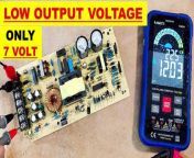 watch on YouTube for More Videoshttps://youtu.be/2fm7N5jCCxE&#60;br/&#62;only 7 Volt Output instead of 12 volt, Low Output voltage. 12 Volt SMPS providing only 7 Volt Output, Low Output. i demonstrated how to repair DDC S-120-12 12 volt 10 ampere power supply. i shared step by step troubleshooting smps switch mode power supply having low output voltage than the rated output volatge. it is KA7500B based power supply. 12 Volt SMPS Power Supply Has Only 7 Volt Output. how to repairTL494 / KA7500 based half bridge 12 volt 20 ampere smps rafeed model S-120-12, it was providing low output voltage than the rated 12 volt, and there was no control by voltage adjustment potentiometer.i found 2x 2SC1815 transistors and 2x 1N4752 zener diodes, i replaced the smps controller ic with new one and the power supply started functioning normally &#60;br/&#62;&#60;br/&#62;You are Invited to Join Haseeb Electronics&#60;br/&#62;https://www.youtube.com/channel/UCamuZ8n1PwdZpzxV32b1l_w/join&#60;br/&#62;#howtorepair #smps #lowoutputvolatge&#60;br/&#62;00:00 12 volt smps power supply is providing low output voltage &#60;br/&#62;00:32 how to repair smps step by step&#60;br/&#62;00:55 smps is providing hum sound