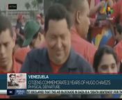 Thousands of Venezuelans gathered at the Cuartel de la Montaña, where the remains of Commander Hugo Chávez lie, to commemorate the 11th anniversary of his physical departure and pay tribute to his revolutionary legacy. teleSUR