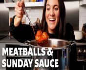Is there anything better than an old family recipe for a delicious Italian dinner? In this video, Nicole shares her favorite family recipe for making Italian Sunday sauce and homemade tender meatballs. Made over the course of the day (preferably a Sunday), this rich dish combines the delicate Italian meatballs and sweetened tomato sauce with fresh herbs like oregano and basil. This savory meal tastes divine and will feed everyone at the table or the next potluck. To hear Nicole explain the origins of her Sunday Sauce recipe and how to make it, watch the video.