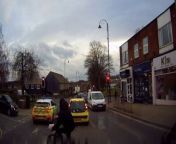 Dashcam footage show bike-riding youths chucking FOOD - at a police car. The bizarre incident unfolded on Bradford Road in Cleckheaton at around 4:40pm on March 4.